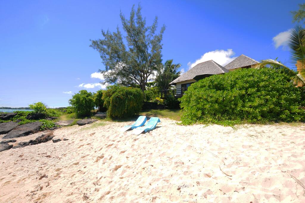 Beach in front of Villa