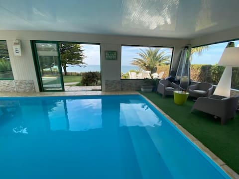Villa de la Dune Pool facing Surf Beach GR34
