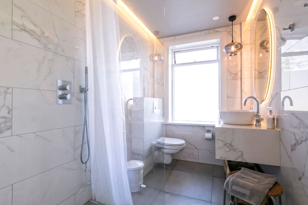 Bathroom with a shower