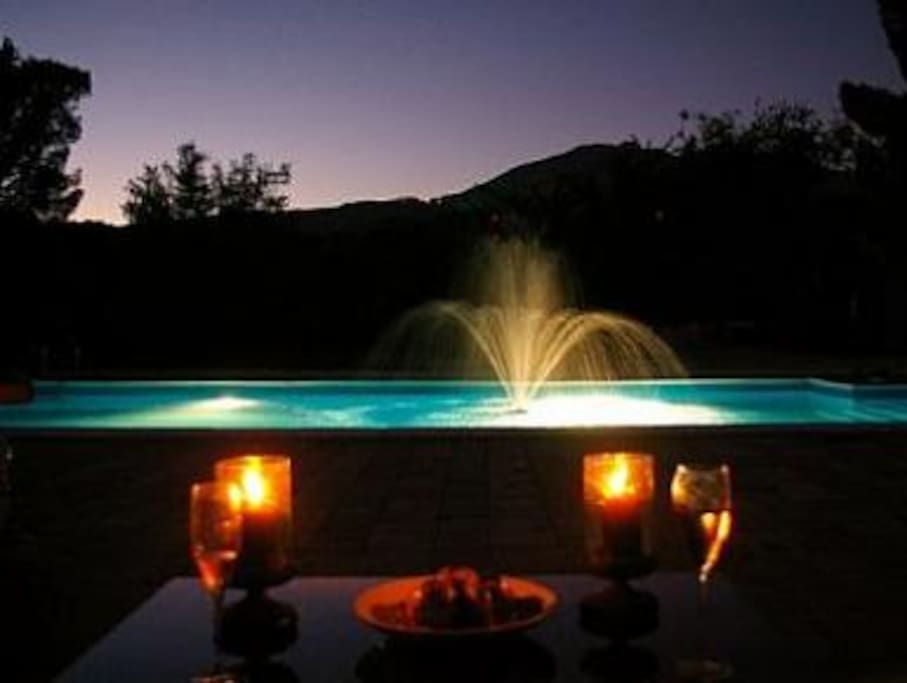 Etna at night - poolside. Very romantic
