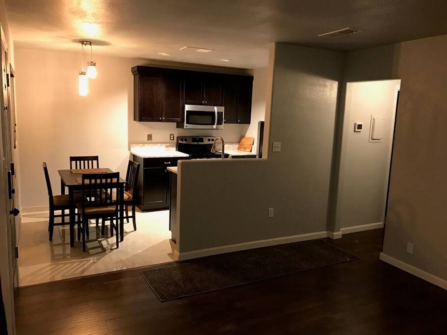 Kitchen & Hallway
Stainless steel appliances