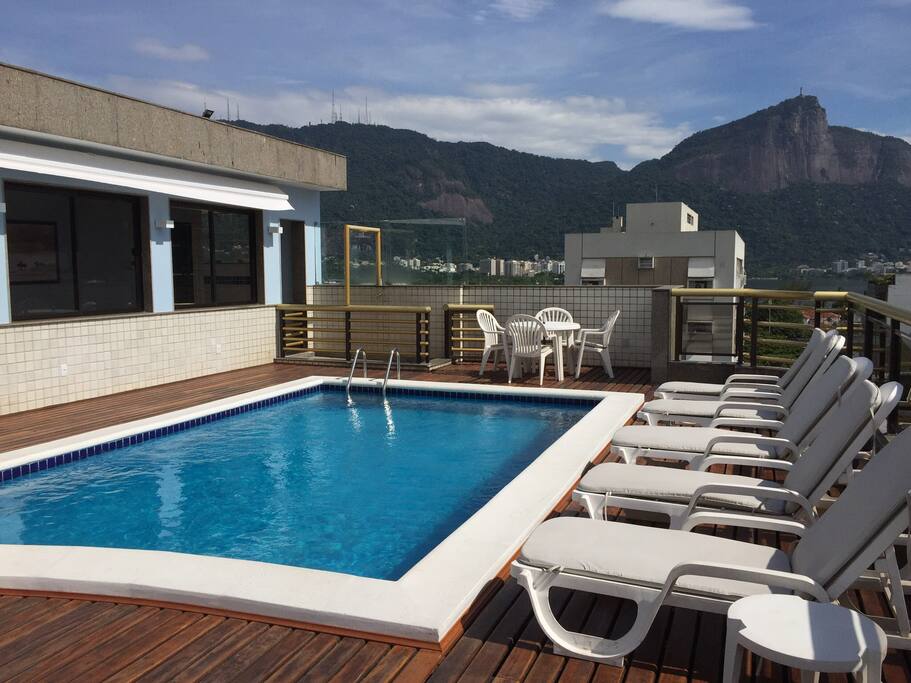 Swimming pool at the rooftop.