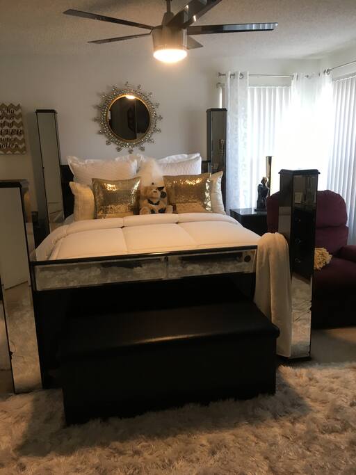 Bedroom #1 - Queen Bed with pillow top mattress and 50" flat screen television