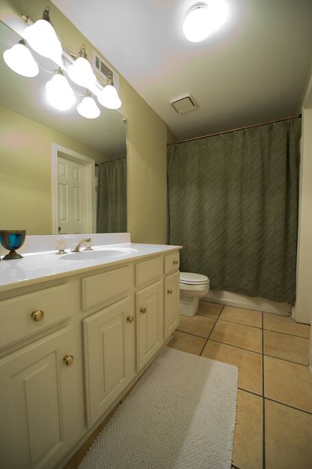 Connected bathroom.