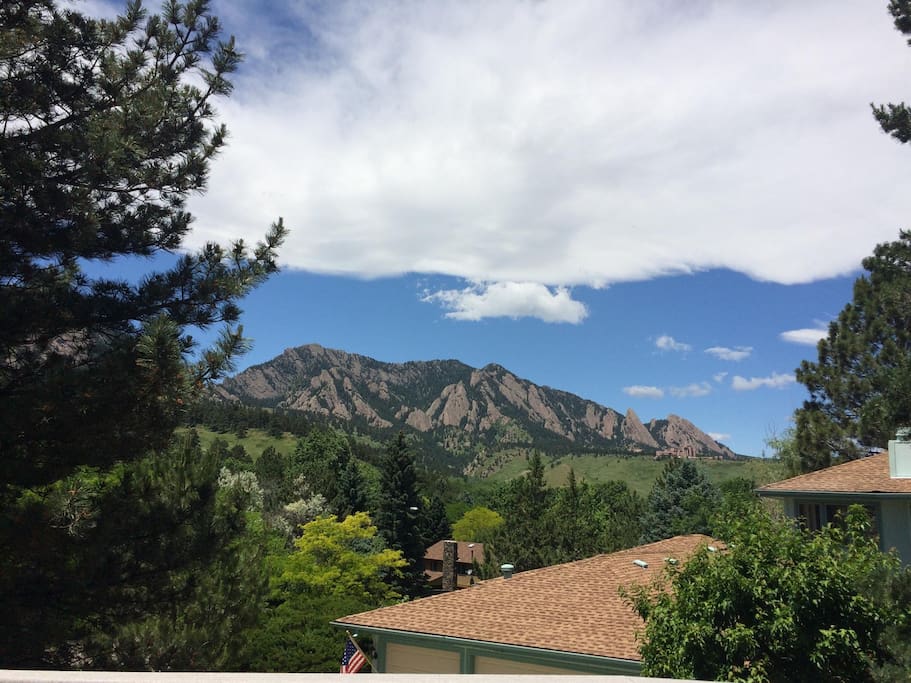 View from in the door leading out to the deck where you can have lunch