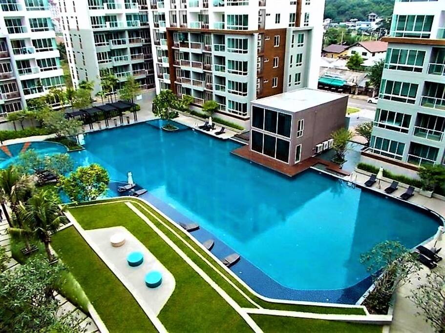 60 m swimming pool the biggest in Hua hin med Kids pool and Jacuzzi