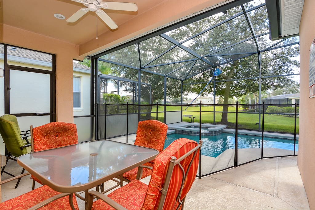 Image enjoy your morning coffee with a view of the pool and no rear neighbors