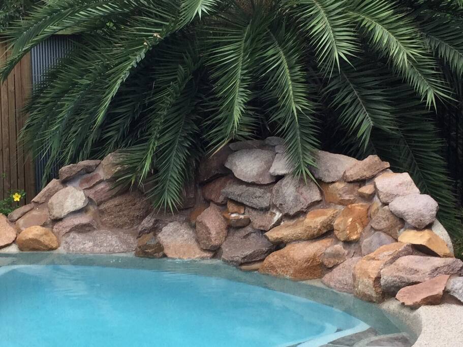 Lagoon pool and waterfall