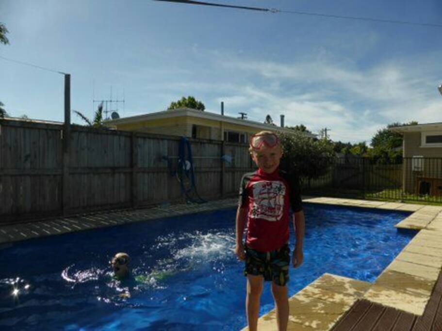 Solar heated pool