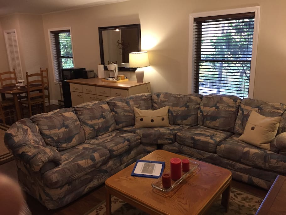 Large wrap around couch.