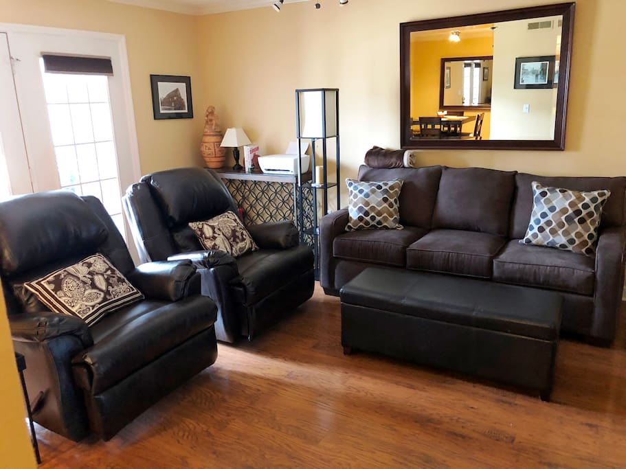 Living Room with Sleeper Sofa and 2 Recliners