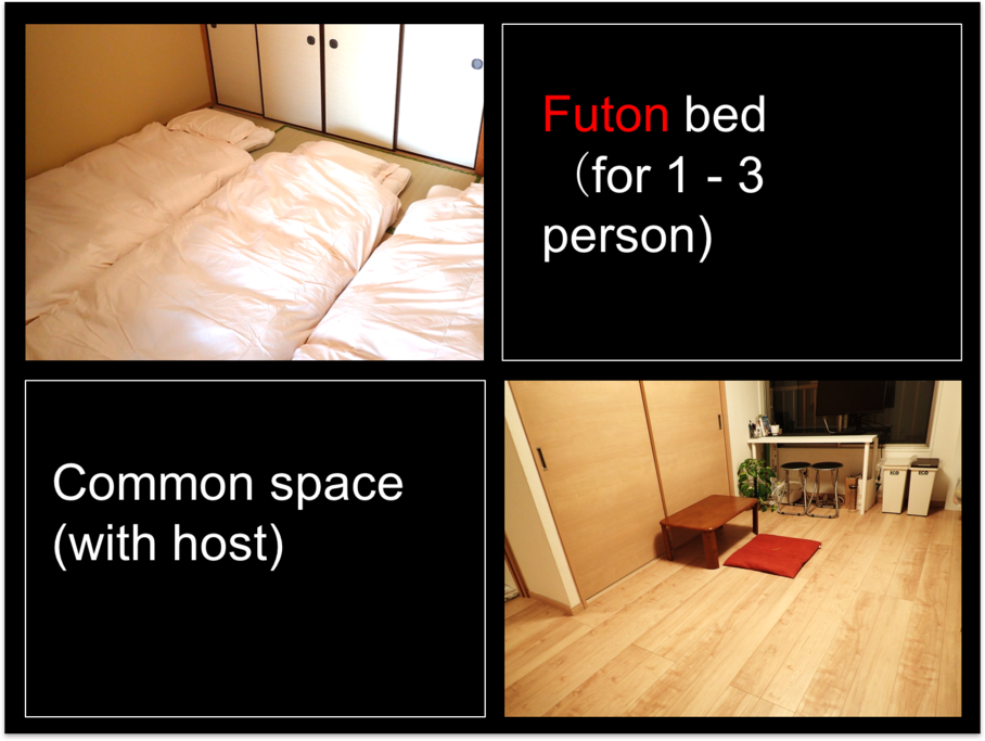 Futon bed / Common space
