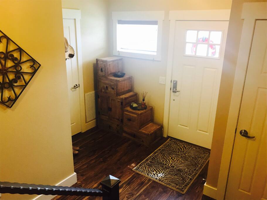 Large entry with coat closet.