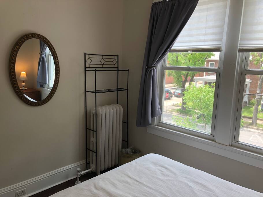 Room has radiator heat and central air conditioning