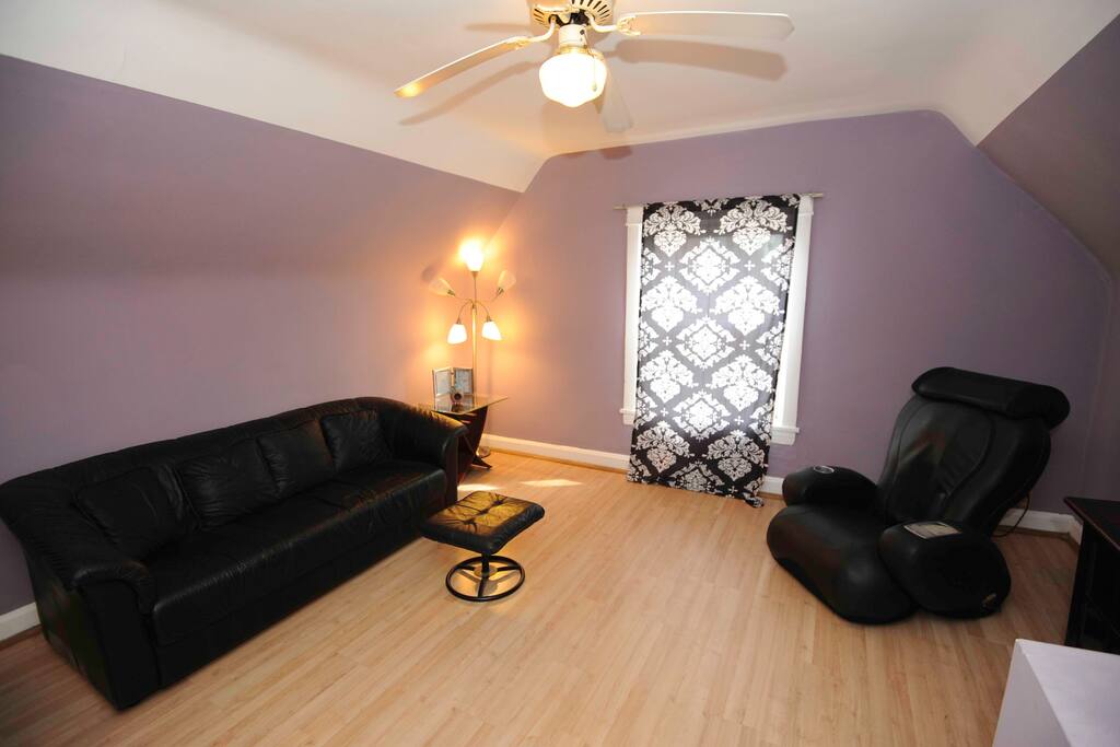 Sofa & massage chair includes air conditioner window unit