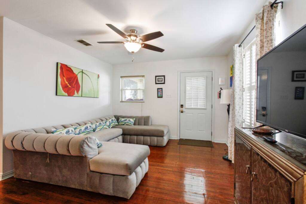 Living room with sectional sofa