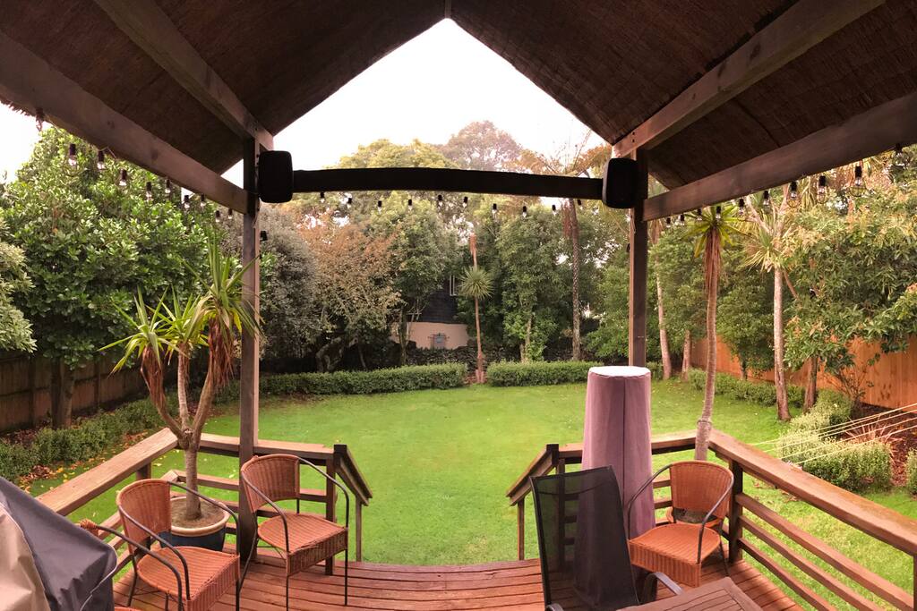 The deck leading out onto our back garden