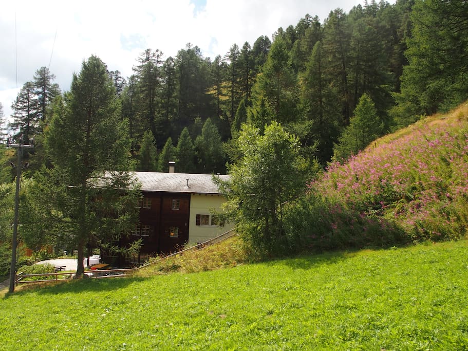 Unser Haus liegt an erhöhter Lage am Fusse des Hügels mit der Antonius-Kapelle.