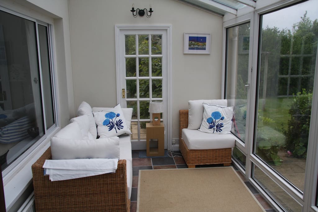 Seating area in conservatory
