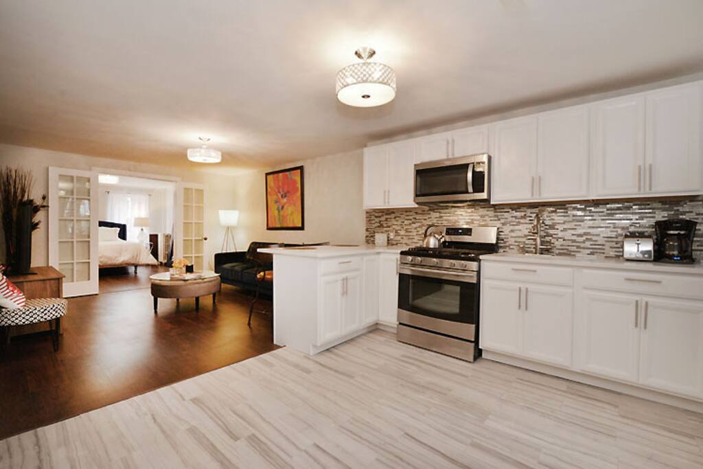 View of Kitchen, Living Room & Master Suite