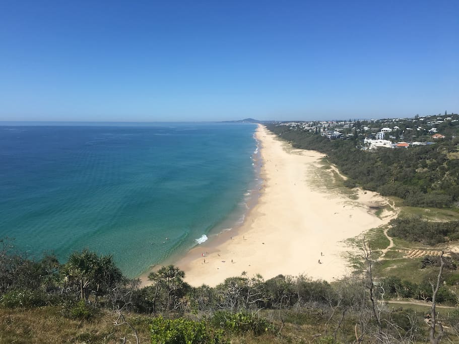 Sunshine Beach view from the top of headland
