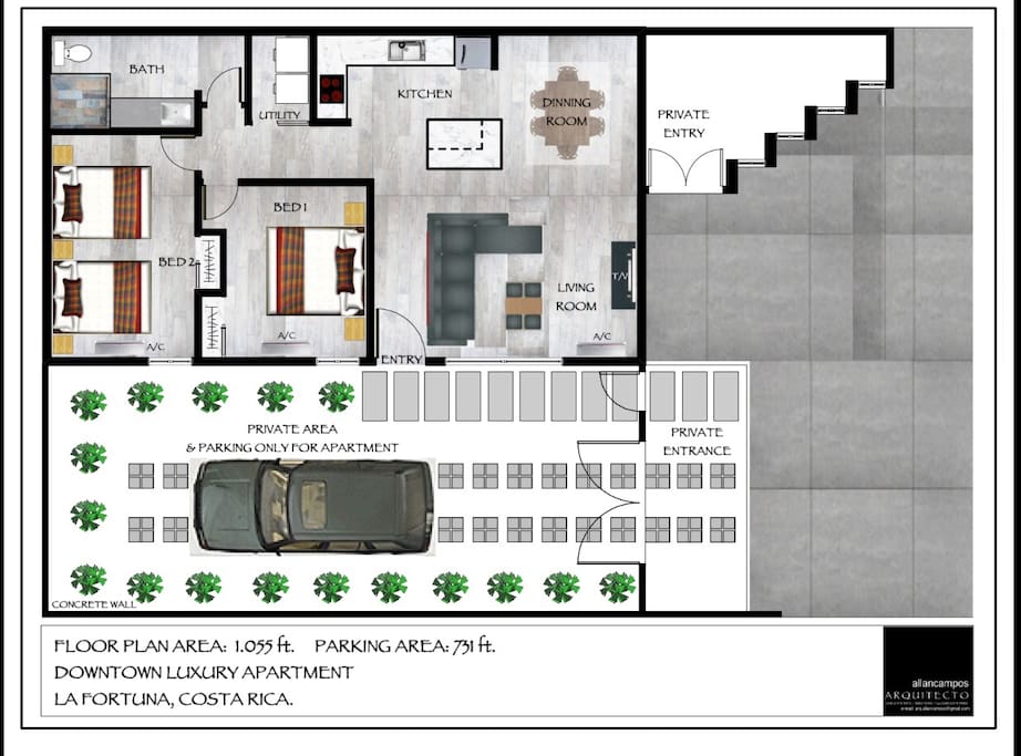 floor plans of the Apartment.