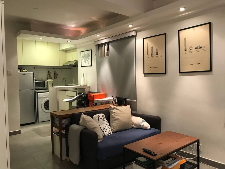 Homely/modern decoration with art gallery like lighting