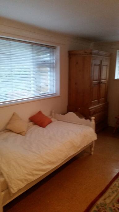 bed and wardrobe