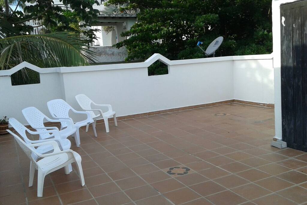 Zona de bronceo en la terraza