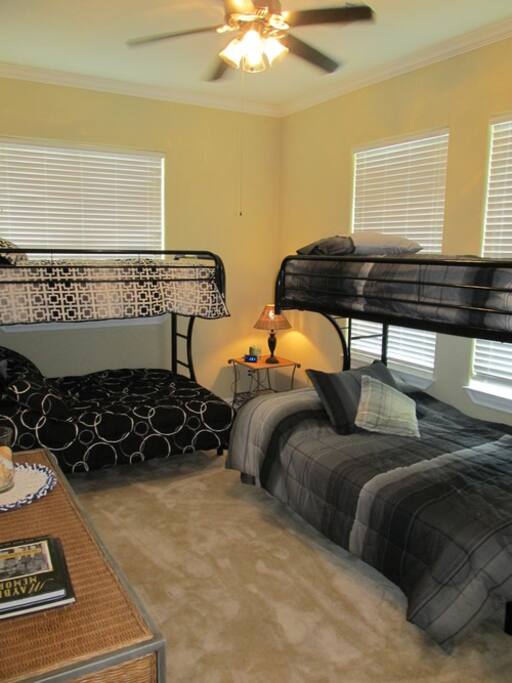 Bedroom with double bunk beds