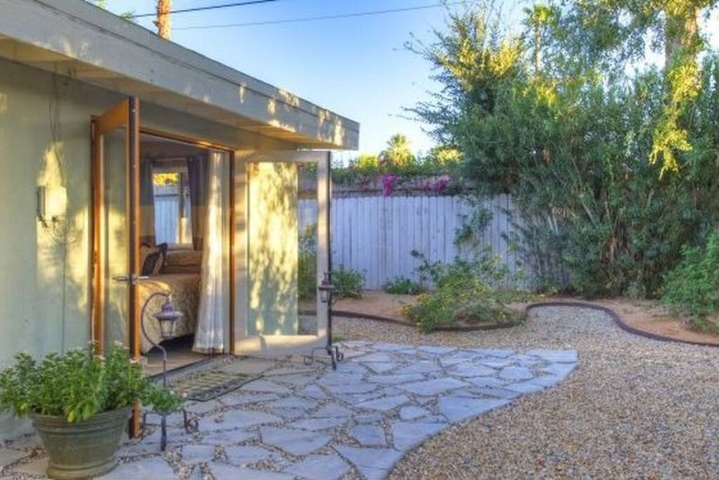 Master Bedroom French Doors Open to Yard. Fresh breeze. AHhhh...