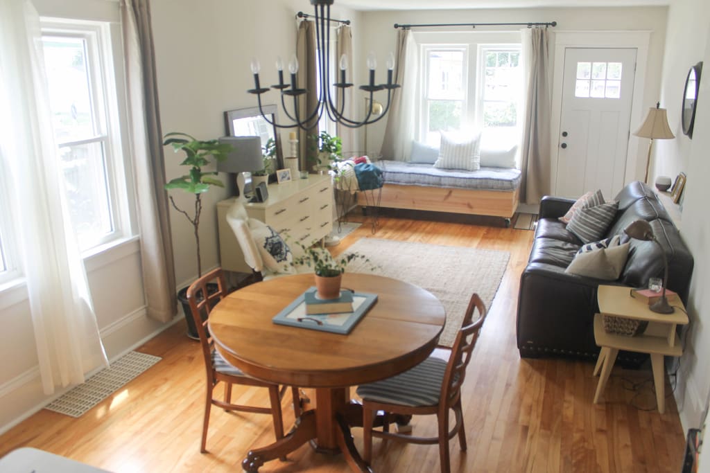 Shared dining and family room.