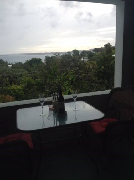 Beautiful evening setting from patio