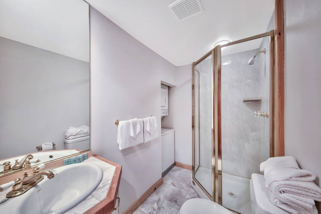 Washer and Dryer in The Shower Bathroom