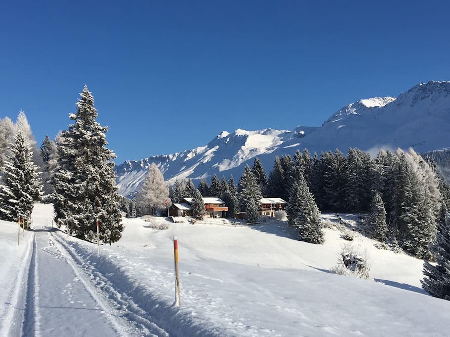 Chalet "Casa Nicola" (right) - Winter Acces Road (plowed, but snow tires and/or chains required)