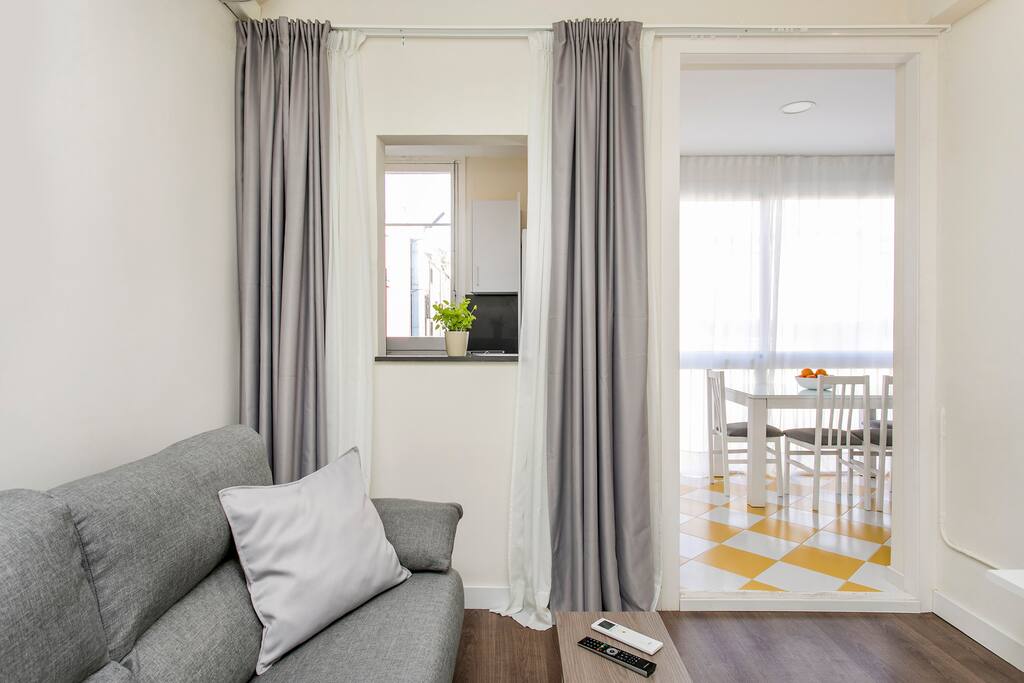 Cozy living room with flat TV