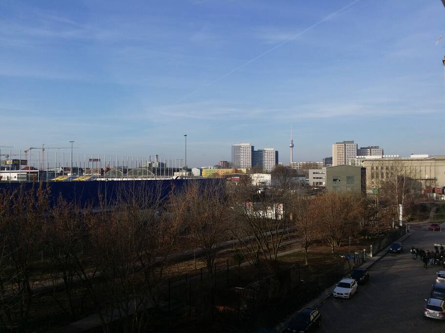 Berghain and Tv tower from the balcony