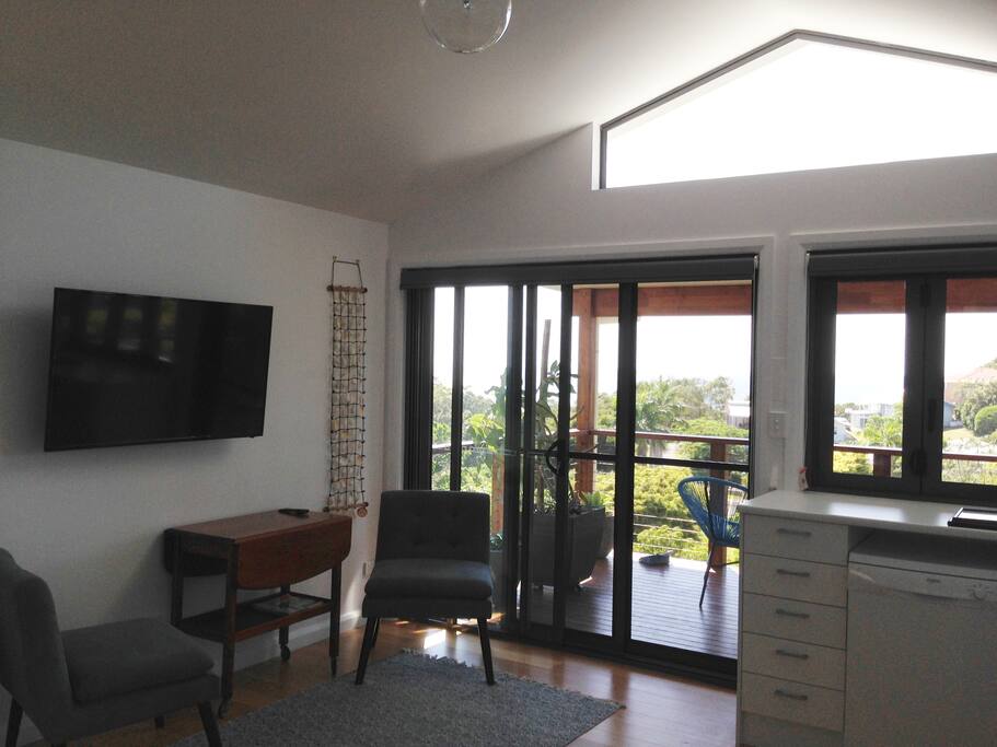 Sitting area and covered deck