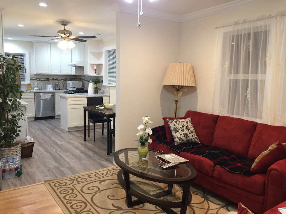 Living to kitchen, the common area