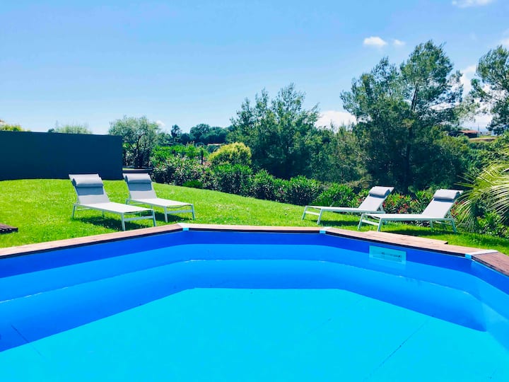 La Gaude, Villa 6 People-garden-pool-open View In A Quiet - Nice