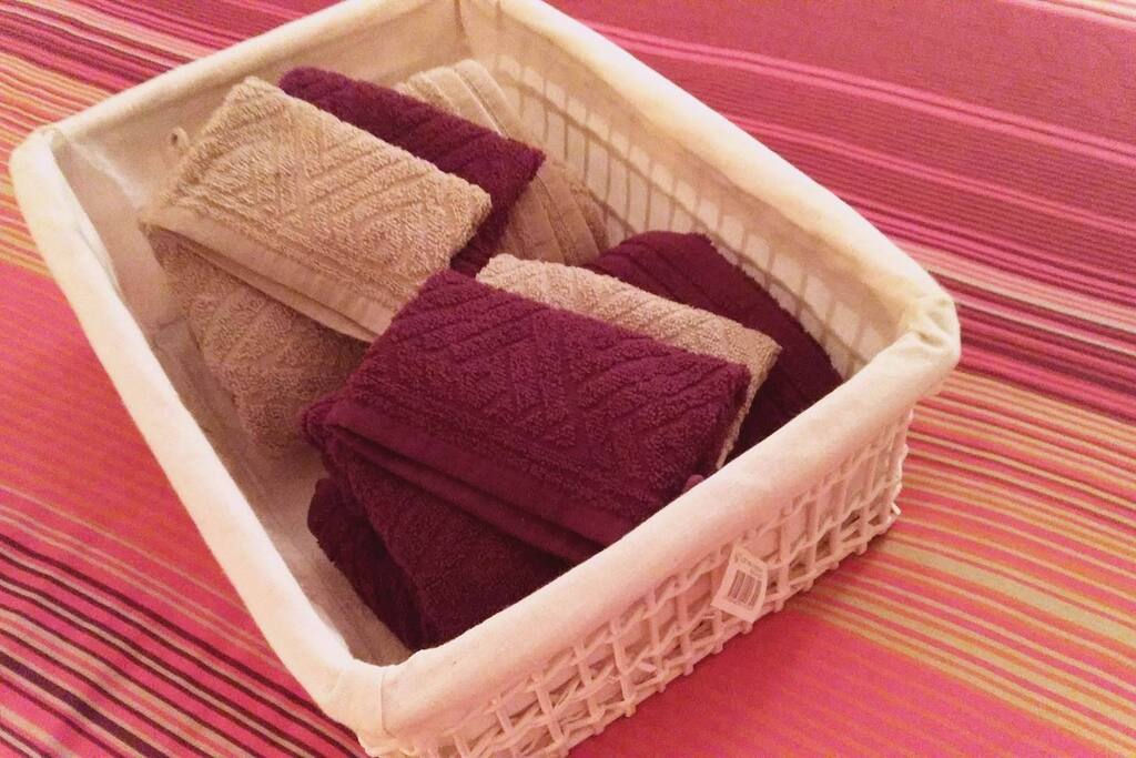linge de toilette à disposition