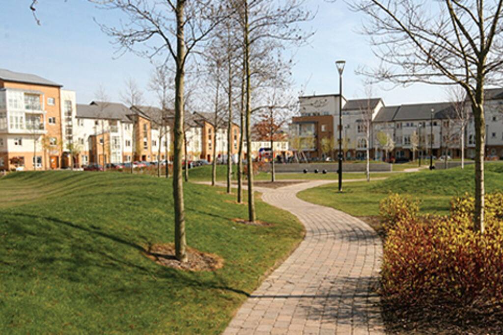 Park walkway located in centre of estate