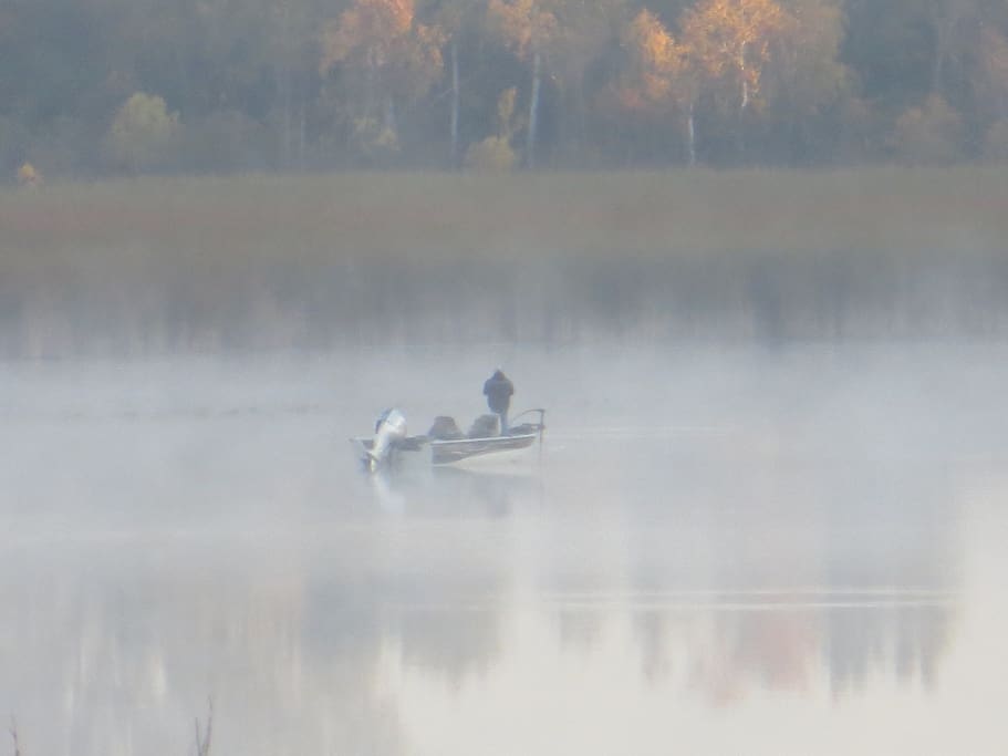 Early fall morning fisherman.