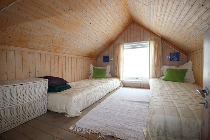 Home with 2 sleeping places. A floor mattress of 120x200 and one of 75x200.