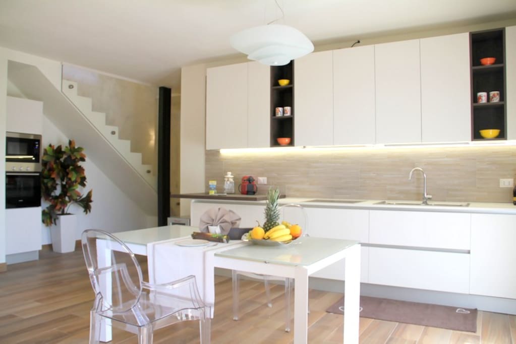 Kitchen and open space living room