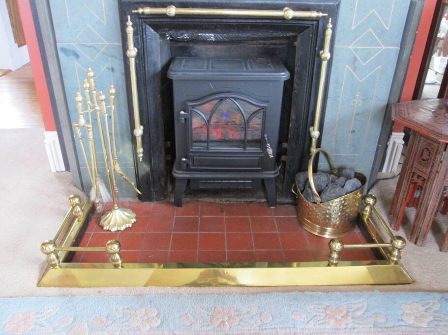 Living room fireplace