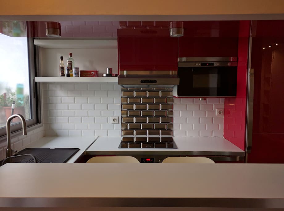 Cuisine vue du salon