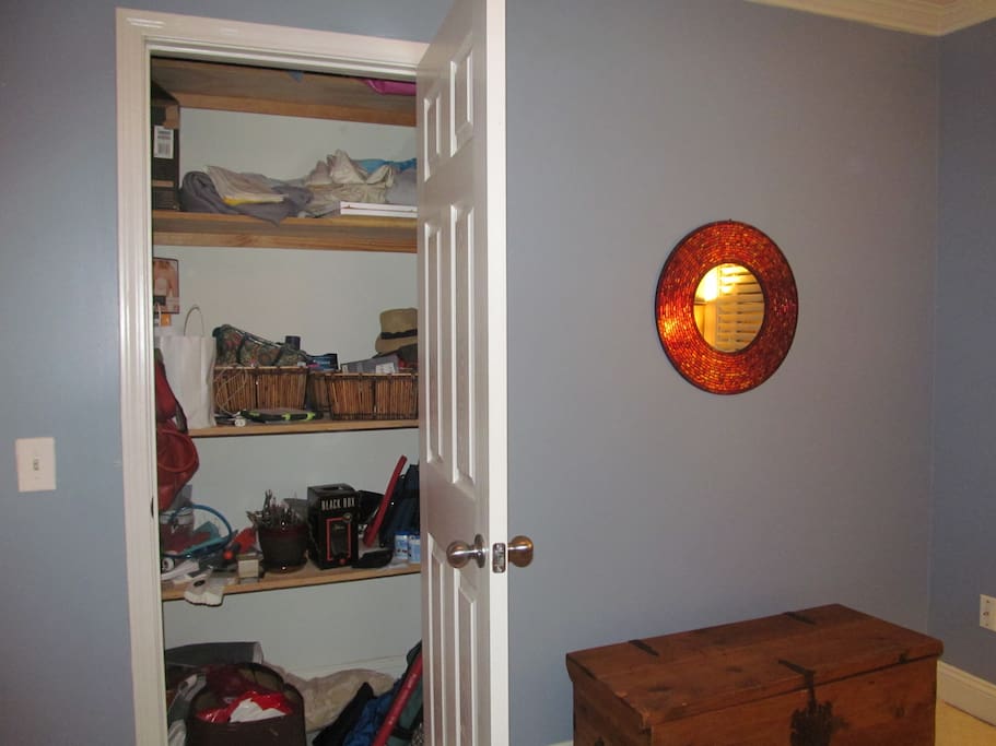 Closets emptied for your use.
