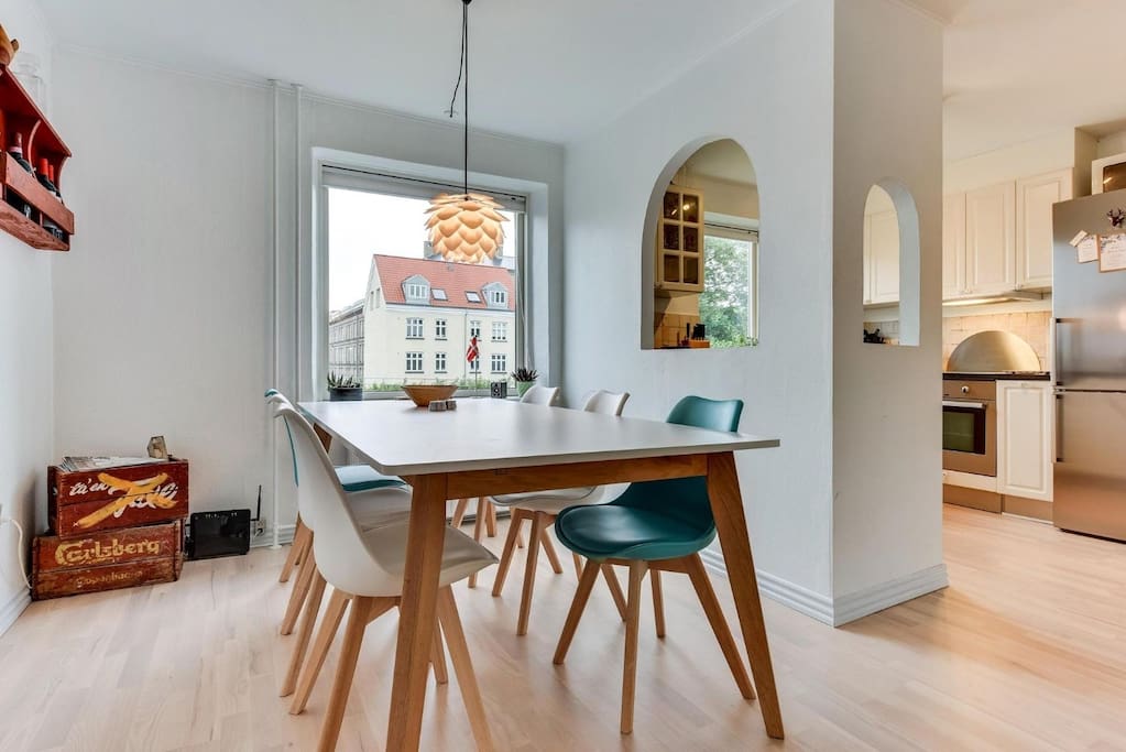 Dining area, open to kitchen and living room
