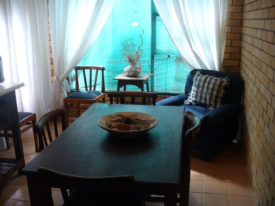 The dining room space, cosy and homely
